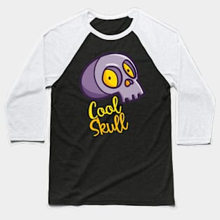 Funny scary purple skull Baseball T-Shirt